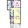 カレント・K 1LDKの間取り