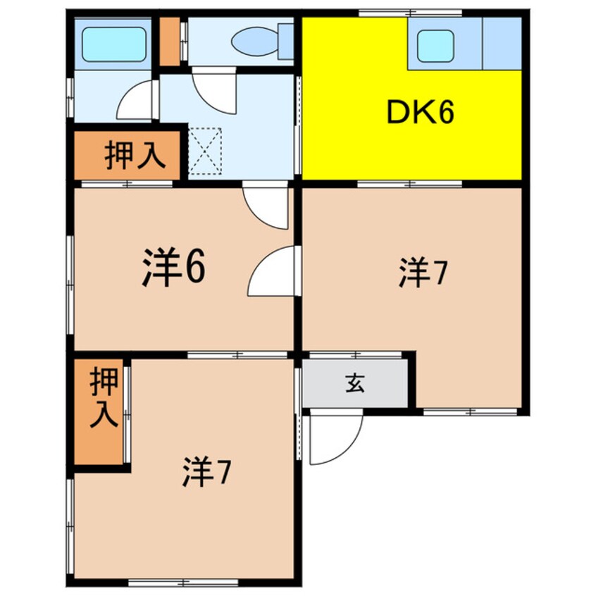 間取図 郷古貸家　