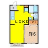 サンライトサクラギ 1LDKの間取り