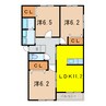グランシャリオⅡ 3LDKの間取り