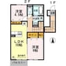 ロワール　Ⅲ 2LDKの間取り