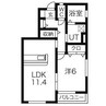 プレミールⅥ 1LDKの間取り