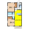 パークフラッツ多賀城 2LDKの間取り