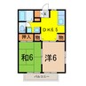 エスペランサⅡ 2DKの間取り