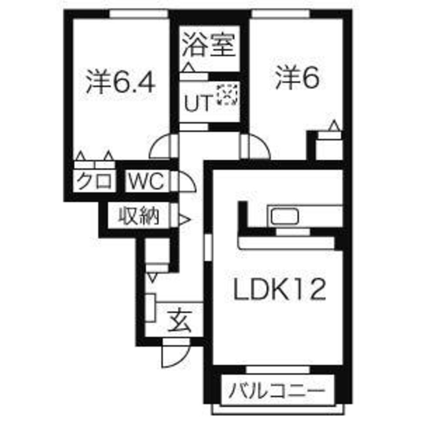 間取図 ウエストパル城南A棟