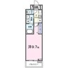カナール・レジデンス笠神 1Kの間取り