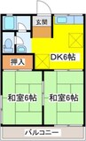 木原アパートＡ 2DKの間取り