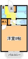 マーキュリー　Ｂ 1Kの間取り