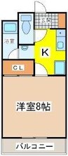 プチコート 1Kの間取り