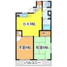 カーサフェリーチェ入野 2DKの間取り