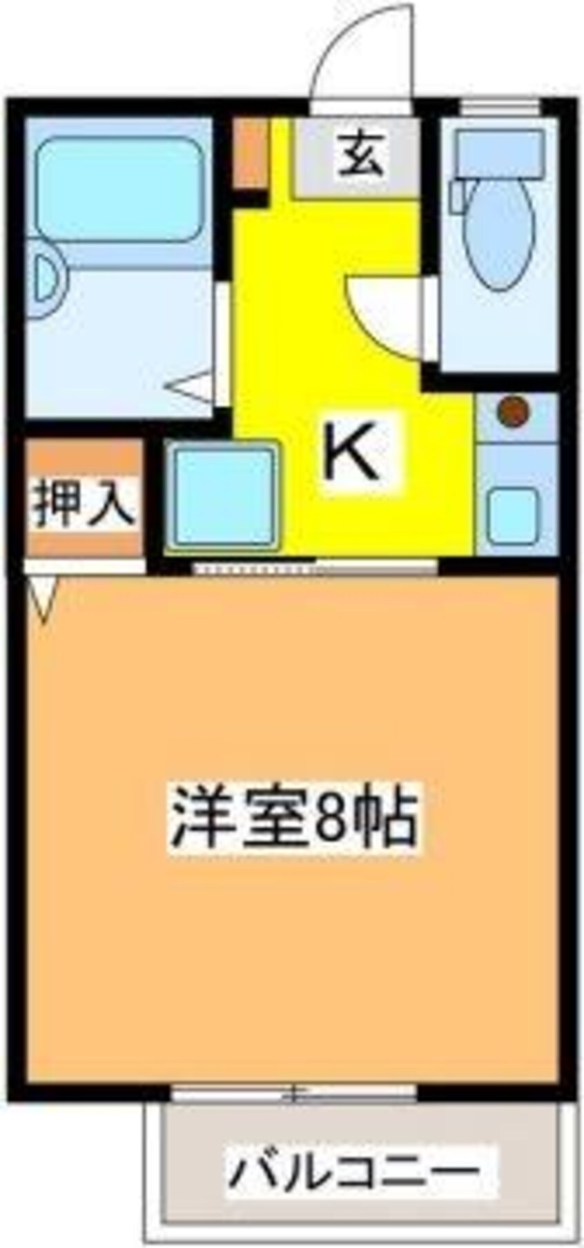 間取図 りんごはうす赤