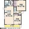 サンハイツIV 2LDKの間取り