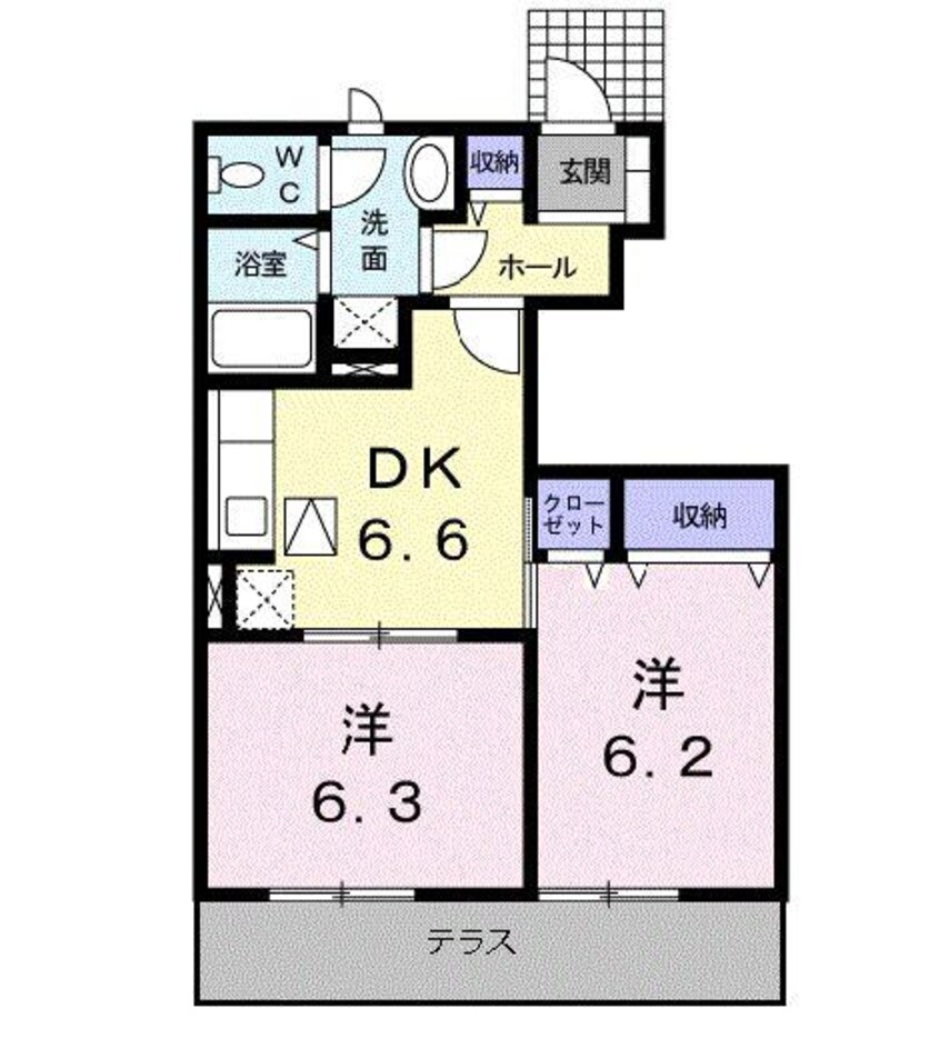 間取図 呉線/竹原駅 バス10分毛木下車:停歩9分 1階 築23年