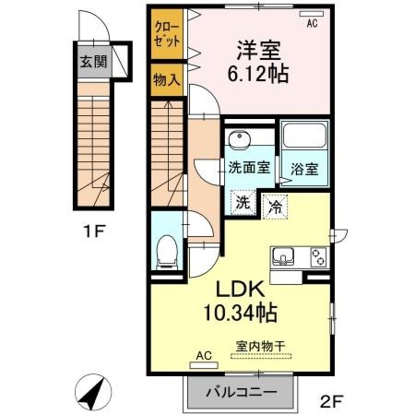 間取図 みつばち本町III