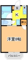 内藤ハイツＡ 1Kの間取り