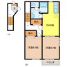 ＶＩＬＬＡ若宮　Ｃ 2DKの間取り