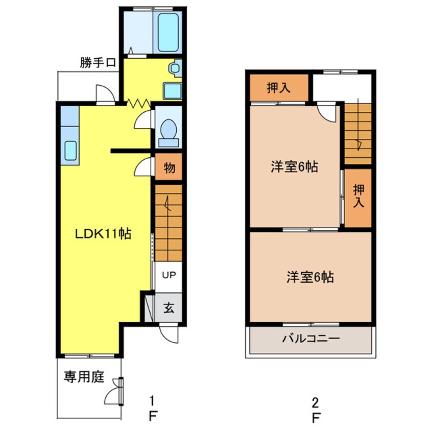 間取図 タウンハウス仏生寺