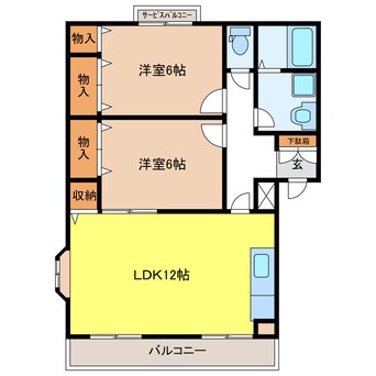 間取図 スカイハイツ藤橋