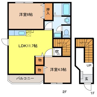 間取図 ロジュマンＮＯＤＡ　Ｂ