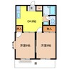 ニュータウン奥村　Ｃ 2DKの間取り