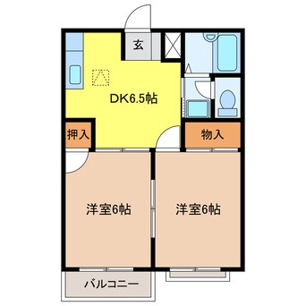 間取図 エルディム小柳　Ａ