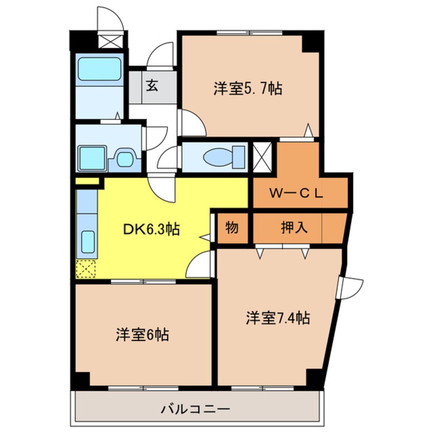 間取図 クリスタルガーデンⅡ