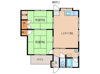 間取図 加藤　勝様　生津貸家