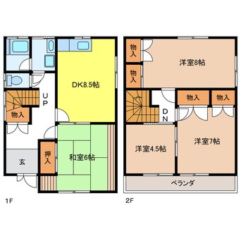 間取図 馬場貸家