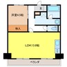 アイボリーシャトー 1LDKの間取り