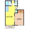 アトゥレ井上 1LDKの間取り