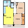 プリンセス高屋 2LDKの間取り