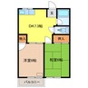 杉山ハイツ 2DKの間取り