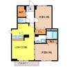 エスポワールＢ 2LDKの間取り