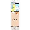 ベルエア２１ 1Kの間取り
