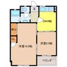 ハイツ松野 2DKの間取り