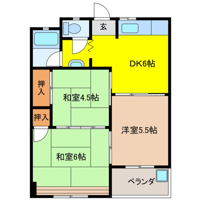 間取図 ハイツ松野