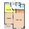 ハイツ松野 2DKの間取り