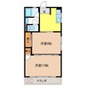 ハイツ松野 1LDKの間取り