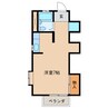 メゾンドルイス 1Rの間取り