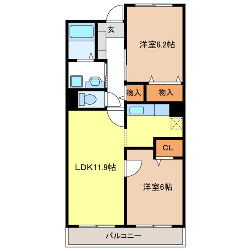 間取図 ドゥーメゾンＫ