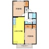 パークハイムほづみⅡ 2LDKの間取り
