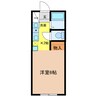 オアシス穂積 1Kの間取り