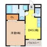 壹進荘 1DKの間取り
