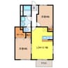 スリーエム　Ａ 2LDKの間取り