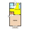 ユニメントオカダ 1DKの間取り