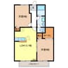 サンパティーク　Ａ 2LDKの間取り