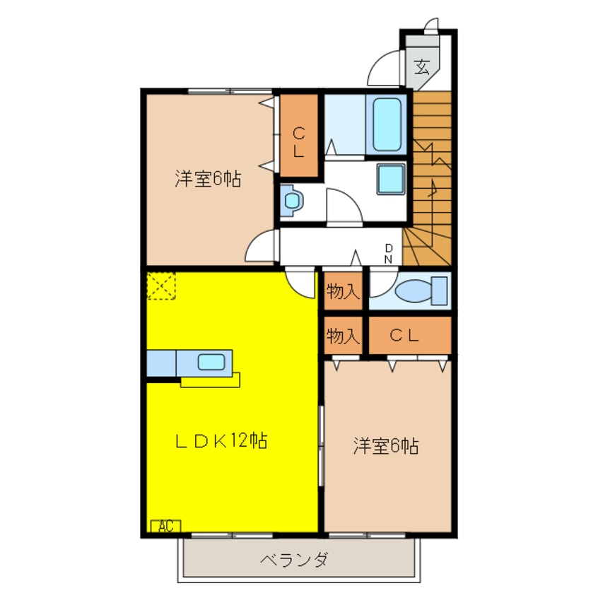 間取図 サンパティーク　Ａ