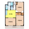 東ハイツ 3DKの間取り