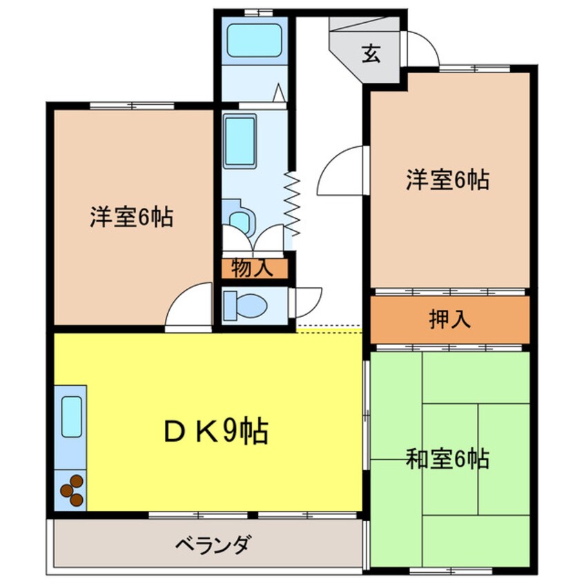 間取図 クレールホズミ