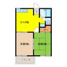 フォーブル河合 2DKの間取り